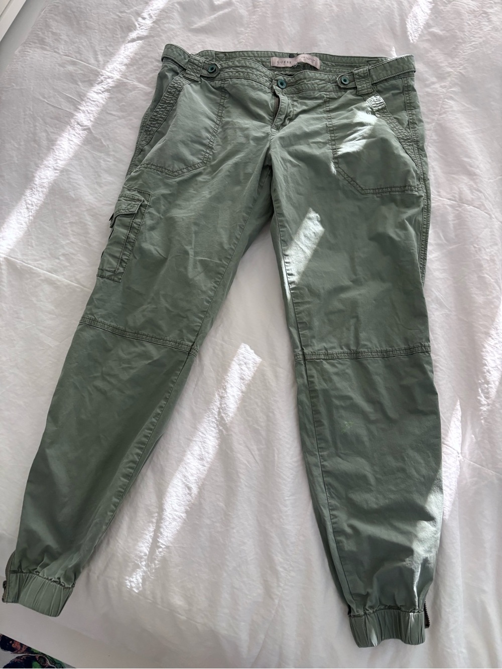 GUESS Sage Green Utility Cargo Pants